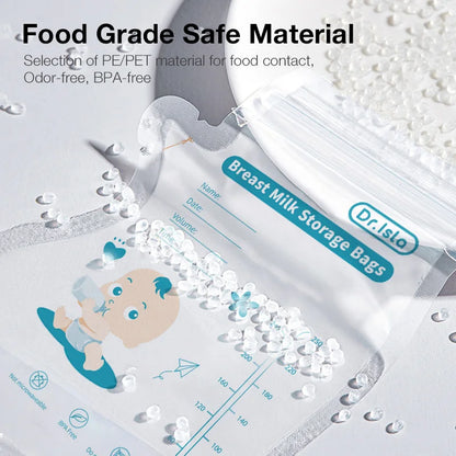 30Pcs 150/250ML Breast Milk Storage Bag Disposable Small Capacity Frozen Milk Storage Bag BPA Free