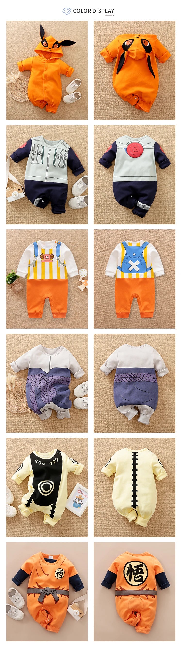 Newborns Baby Clothes Long-Sleeved Trousers Banquet COTTON Cartoon Anime 0-24 months Spring and autumn Fashion neonatal romper