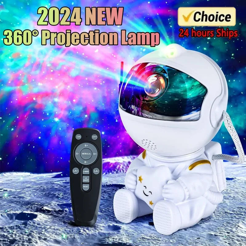 Star Projector Galaxy Night Light Astronaut Space Projector Starry Nebula Ceiling LED Lamp for Bedroom Home Decorative kids gift