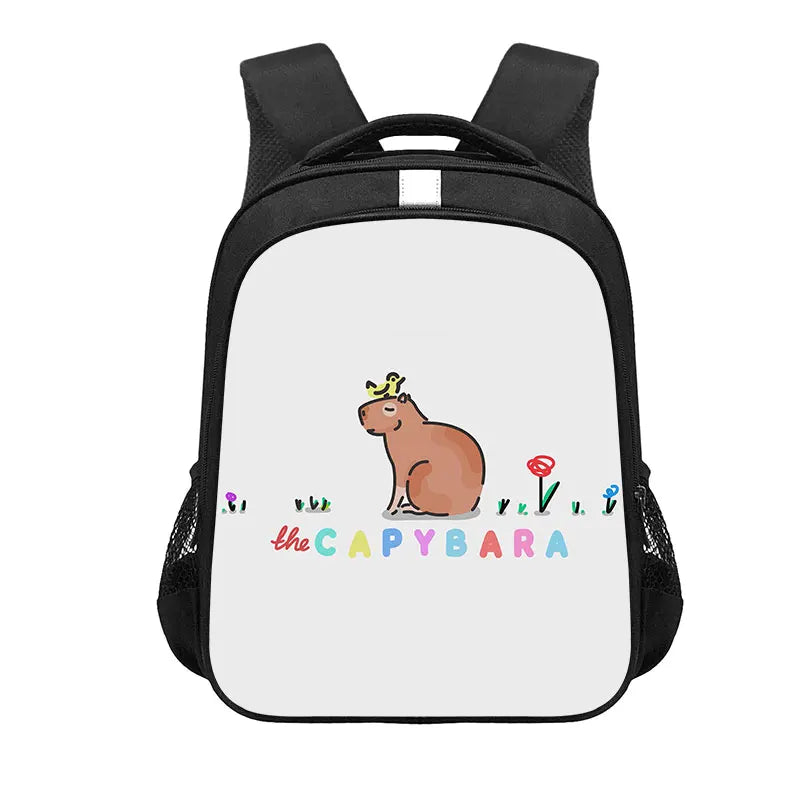 Kawaii Capybara Print Backpack Women Men Don't Worry Be Capy Children Student School Bags Laptop Kindergarten Rucksack Gift