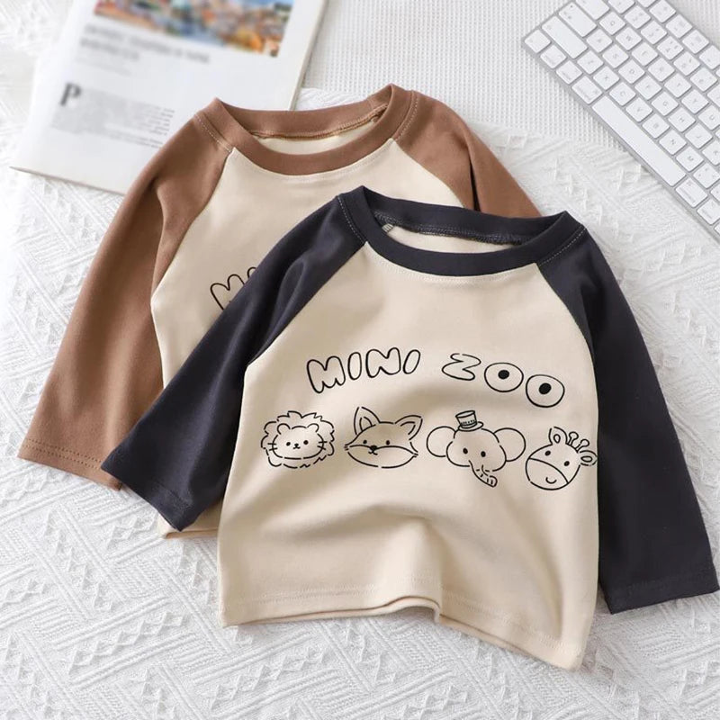 Baby Children's Bottom Long Sleeved T Shirt Infant Boy Girls Velvet Single Tops Kids Casual Outfits