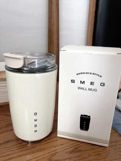 1PCS Tumbler Thermos Cup Milky White Coffee Mug Car Insulated Water Bottle Travel Stainless Steel Vacuum Flasks Drinking Kettle