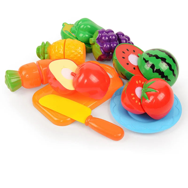 Children Toys Cutting Fruits and Vegetables Set for Kids Pretend Play Simulation Kitchen Toy Montessori Baby Toys for Girls Boys