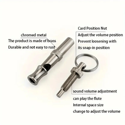 1/2Pcs Dog Whistle To Stop Barking, Adjustable Sound Pitch Dog Whistle With Keychain, Professional Recall Pet Puppy Cat Dog