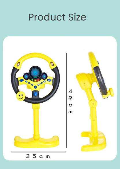 Kids Electric Simulation Steering Wheel Toy With Light And Sound Educational Children Co-Pilot Children'S Car Toy Vocal Toy Gift