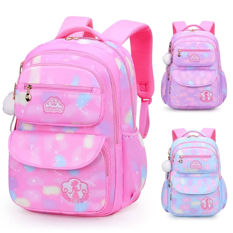 Girl Children Backpack School Bag Back Pack Pink For Kid Child Teenage Schoolbag Primary Kawaii Cute Waterproof Little Class Kit