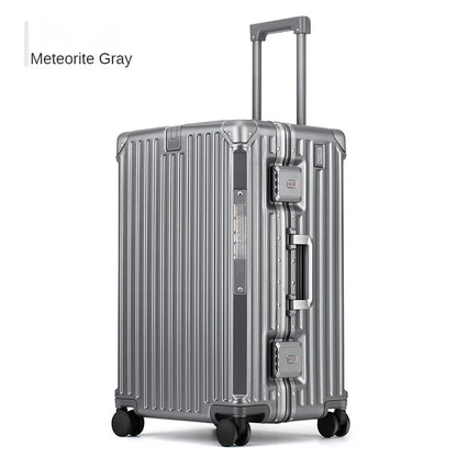 Over-sized Multi-Functional Travel Suitcases Large Capacity Luggage Aluminum Frame plus-Sized Universal Wheel Case Boarding Bag