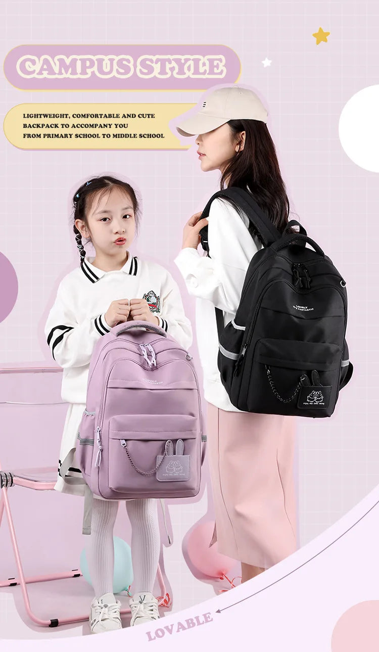 girls school bag for kids purple school backpack for girls children pink bookbag primary students gift large capacity backpack