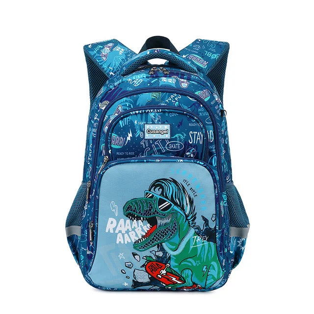 Boys Dinosaur Backpack Set with Lunch Box Pencil Case, School Book Bag for Kids Elementary Preschool