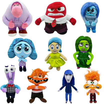 20-30cm Inside Out 2 Disney Pixar Plush Toys Doll  ANXIETY Ennui Envy Embarrassment Joy Plushie Stuffed Gift for Kids Christmas