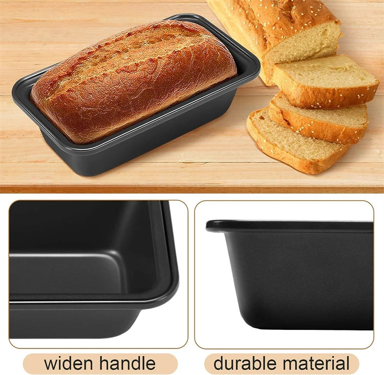 LMETJMA Nonstick Baking Bread Loaf Pan Carbon Steel Toast Bread Pan Tin Kitchen Rectangle Bakeware for Brownies Meatloaf JT233