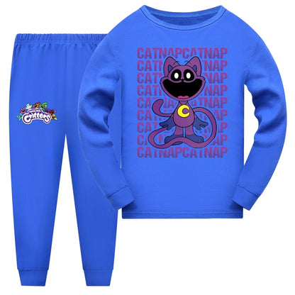 Hot Smiling Critters Peripheral Long-sleeved and Long-pants Pajamas Set for Boys and Girls, The Best Birthday Gift