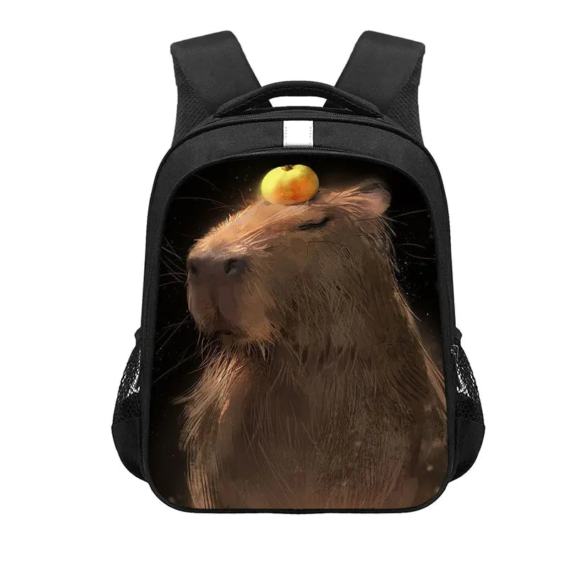 Kawaii Capybara Print Backpack Women Men Don't Worry Be Capy Children Student School Bags Laptop Kindergarten Rucksack Gift