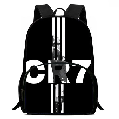 Cartoon C-CR7 Football-Stars Child Backpack,Shoulder Bags,Pencil Bags for 4-8 Years Old Anime School Bags for Boy Girl Best Gift