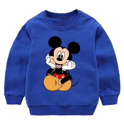 Autumn Baby Girls Clothes Disney Mickey Mouse Sweater Top Kid Boy Cartoon Pullover Children Long Sleeve Sweatshirts