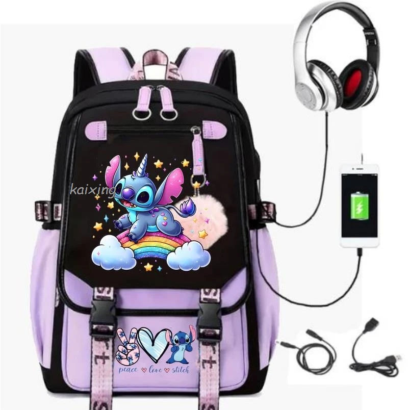 Hot Disney Lilo Stitch Backpack Girls Boys Student Teenager Back To School Rucksack Schoolbag Leisure Bag Women Mochilas Escolar