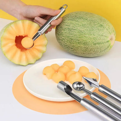 430 Stainless Steel Kitchen Tools Set Gadgets and Accessories Fruit Ball Carving Knife Fruit Peeler Ice Cream Spoon Potato Knife