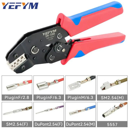 Non-insulated Open Barrel Crimping Tool SN-58B 23-16 AWG /0.25-1.5mm², Dupont Molex JST TE Terminals & EPC PCIE SATA Pins