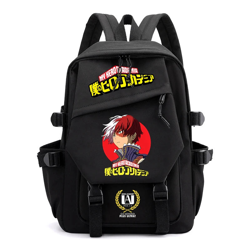 My Hero Academia cartoon backpack for primary and secondary school students black girl bag kids back to school gift