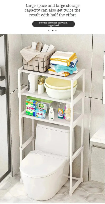 Bathroom Storage Rack Over The Toilet Shelf Multilayer Space Saver Organizer Multi-Functional Wall Hanging Toilet Storage Rack