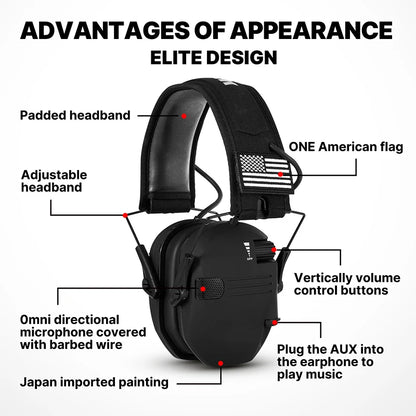 Hot!Earmuffs Active Headphones for Shooting Electronic Hearing protection Ear protect Noise Reduction active hunting headphone