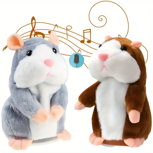 New 15cm Lovely Talking Hamster Speak Talk Sound Record Repeat Stuffed Plush Animal Kawaii Hamster Toys For Children Gifts