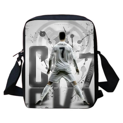 Cartoon C-CR7 Football-Stars Child Backpack,Shoulder Bags,Pencil Bags for 4-8 Years Old Anime School Bags for Boy Girl Best Gift