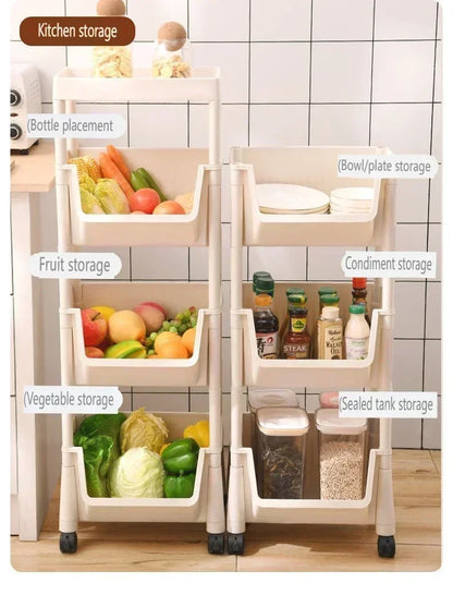 Trolley Bookshelf Kitchen Storage Rack Kitchen Corner Narrow Slit Storage Cabinet Bathroom Living Room Home Organizer