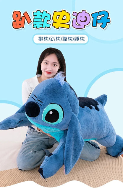 Puppy Stitch Doll Blue Stitch Plush Long Pillow Toys Girl Sleeping Leg Clamping Plushies Doll Children's Birthday Pillow Gift