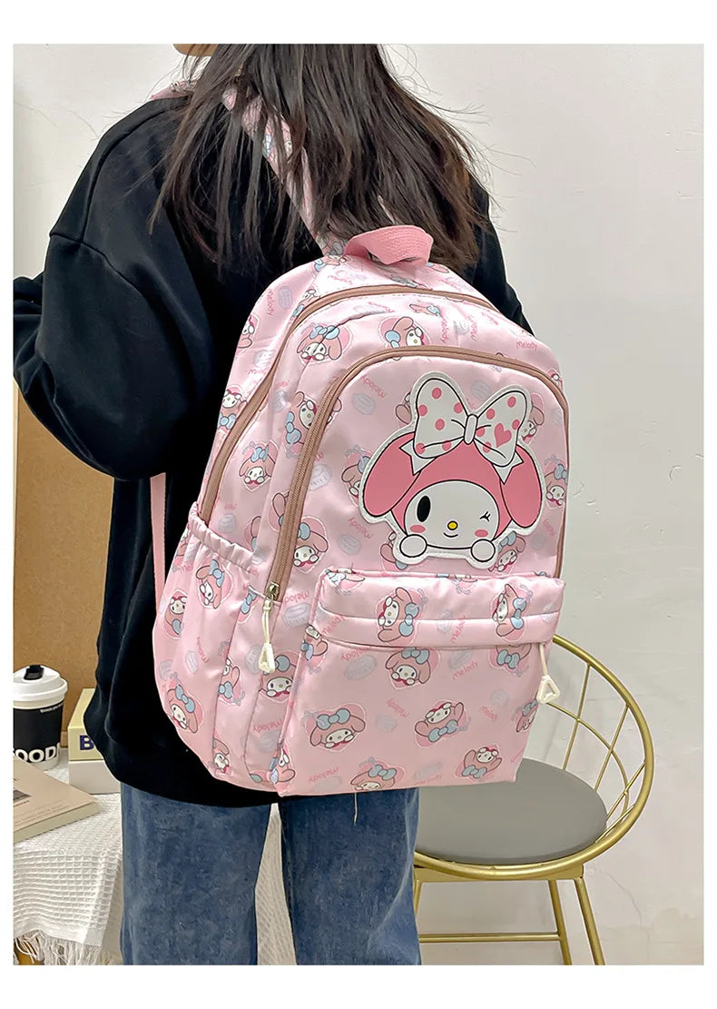 Sanrio Schoolbag Anime Kuromi Cinnamoroll My Melody Pochacco Student Backpack School Bag Large Capacity for Children Girls Boys