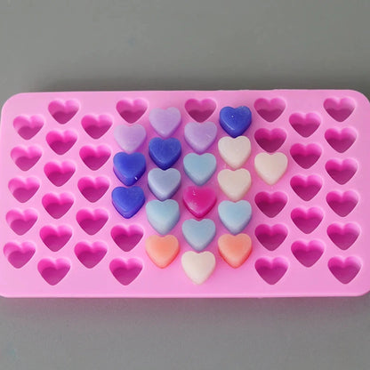 3D Heart Shape Silicone Candle Mold DIY Small Love Candy Cake Chocolate Baking Mould Ice Tray Food Safe Kitchen Supplies