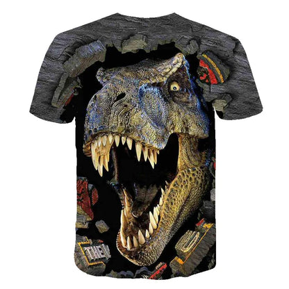 3-14 Ys Baby Boys Dionsaur T-Shirt Children's Clothing Kids Clothes Boys Girls T Shirt Summer Cartoon Tops Short Sleeve Tees