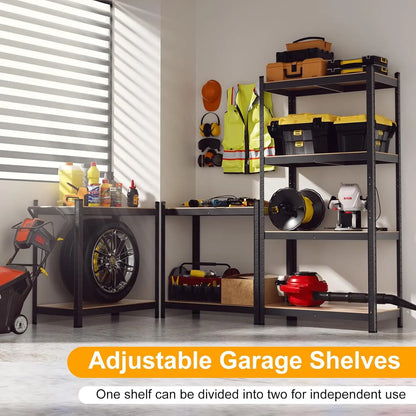 Ergomaster Storage Shelves Metal Garage Shelving Unit 4-Shelf Adjustable Heavy Duty Boltless Organizer Rack For Home Office