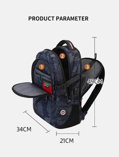 Large Waterproof Airplane Travel Backpack Men Laptop Computer Backpack 17 Inch Fashion Japanese School Bags for Children Mochila