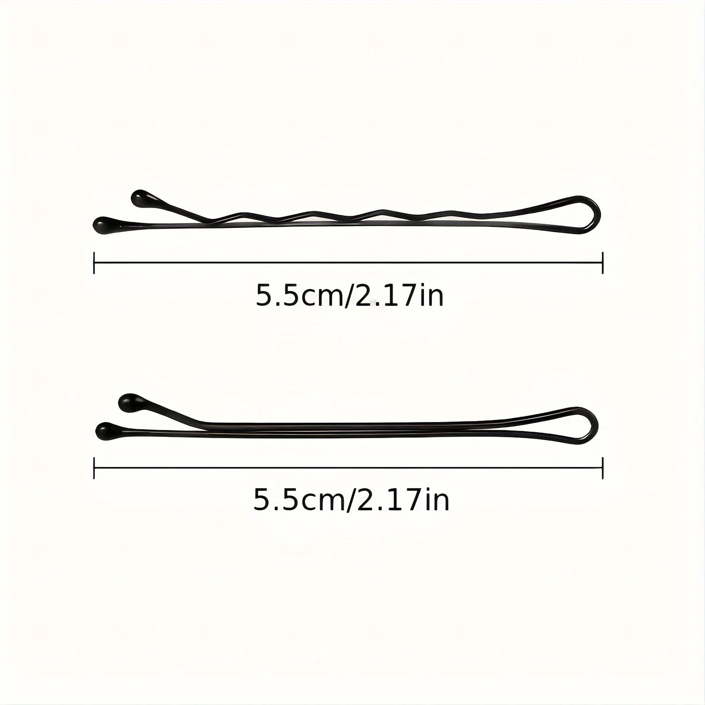 50/100pcs Classic Black Hair Clips For Girls - 2.17inch Alloy Bobby Pins, Fashionable Accessory For Teens & Up