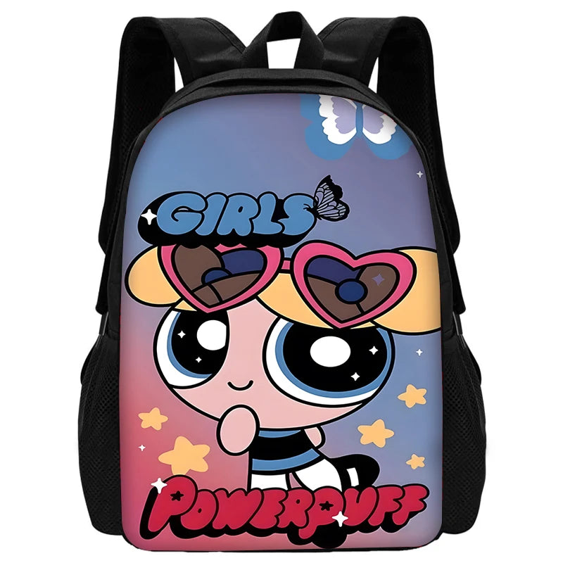 3 pcs set Cute Anime Powerpuffs Girlss Child School Backpack with Lunch Bags ,Pencil Bags ,School Bags for Boys Girls Best Gift