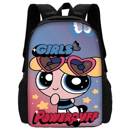 3 pcs set Cute Anime Powerpuffs Girlss Child School Backpack with Lunch Bags ,Pencil Bags ,School Bags for Boys Girls Best Gift