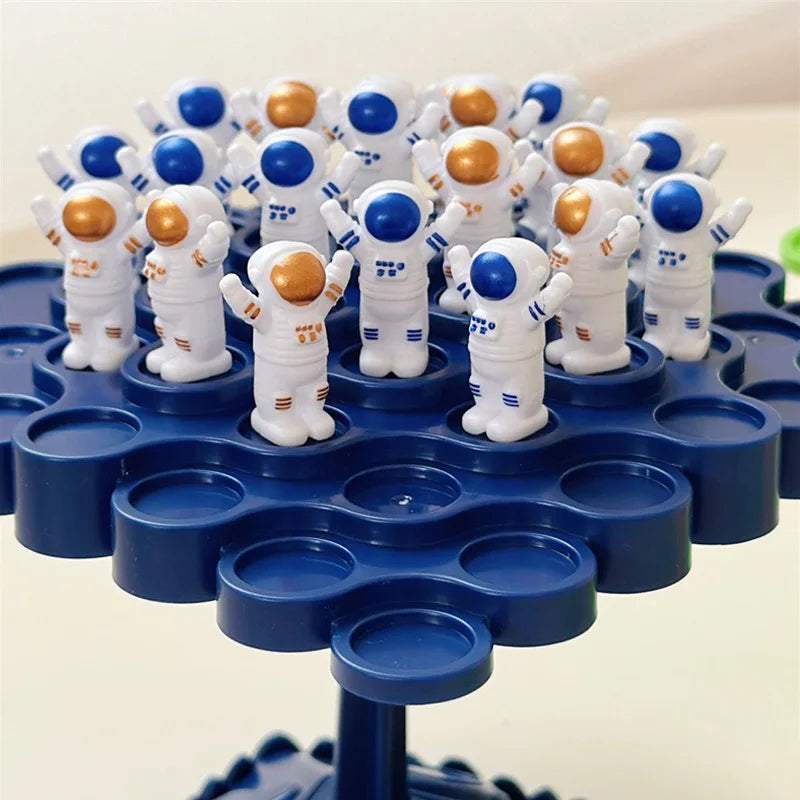 Kid Astronaut Balance Tree Math Board Game Frog Swing Stack Balance Game for Two Player Party Family Tabletop Puzzle Toy Gift