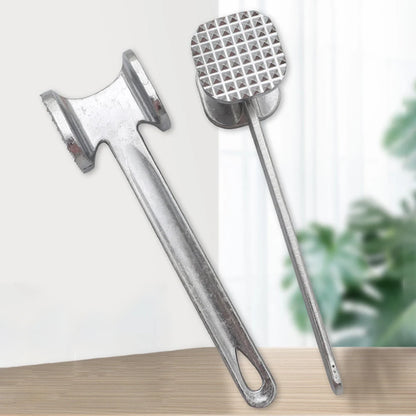 Meat Tenderizer Hammer 19cm Household Aluminum Alloy Steak Metal Mallet Kitchen Tool Heavy Duty Durable Double-Sided Tenderizer