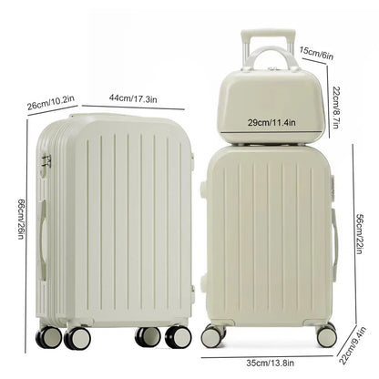 12/20/24 In Combination Suitcase USB Charging Port with Cup Holder Large Capacity Trolley Case Travel Luggage Bag with TSA Lock