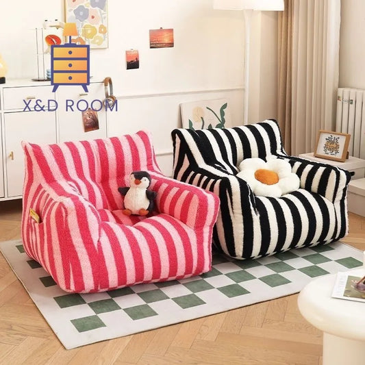 X&D Lamb Wool Casual Lightweight Children's Sofa Baby Reading Corner Internet Celebrity Lazy Sofa Chair Mini Cute Small Sofa Hot