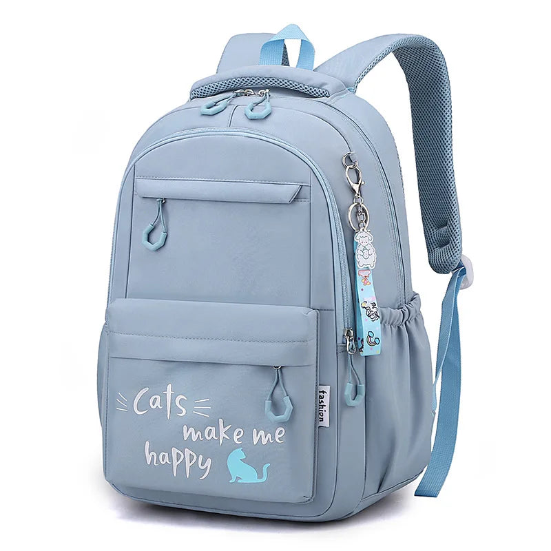 Fengdong Kawaii school Backpack for Girls cute School Bags Waterproof bookbag Teens College Student Large Travel Shoulder Bag