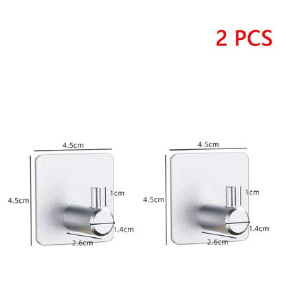 1-3PCS Wall Hook Strong Without Drilling Punch Free Clothe Bag Bathroom Door Kitchen Towel Hanger Hooks Home Storage Accessories