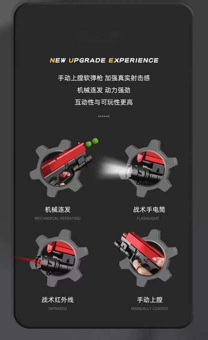 Manual pistol G17 Soft bullet toy gun Children's Pistol Toy Boy Gift Air Gun launcher CS shooting game