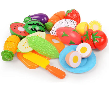 Children Toys Cutting Fruits and Vegetables Set for Kids Pretend Play Simulation Kitchen Toy Montessori Baby Toys for Girls Boys