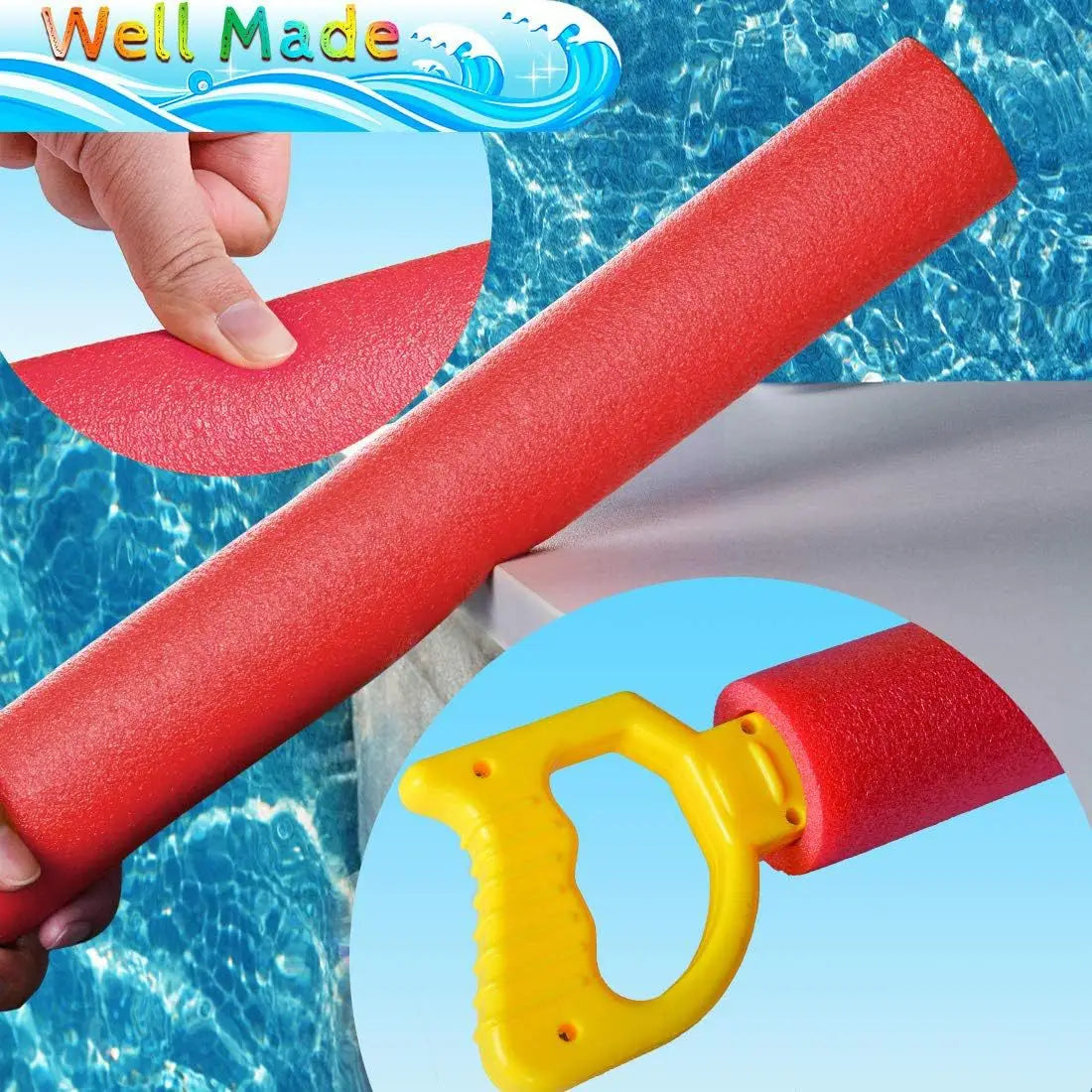 6Pcs Water Gun for Kids 40 Ft Summer Foam Watergun Toys Outdoor Water Squirter Soaker Blaster Swimming Pool Beach Games Toys