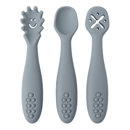 3PCS Cute Baby Learning Spoons Utensils Set Newborn Feeding Spoon Set Toddler Scoop Weaning Cutlery Children‘s Tablewar