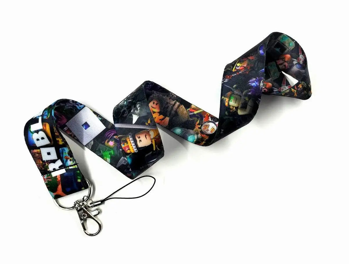 Roblox Game Peripheral Animation Cartoon Mobile Phone Rope Long Chest Card Camera Rope Lanyard Exhibition Meeting Lanyard