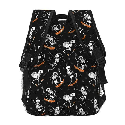 Skeletons Skulls Skateboard Backpacks for Boys Girls Lightweight School Backpack Laptop College Bookbag Travel Casual Daypack