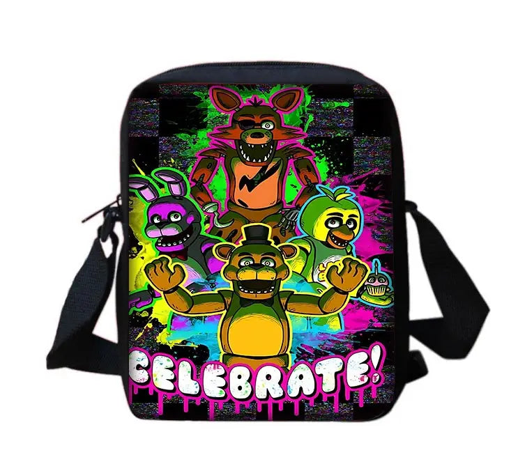 Cartoon Five Night At Freddy Child School Backpack With Shoulder Bag Pencil Bags School Bags for Boys Girls Best Gift